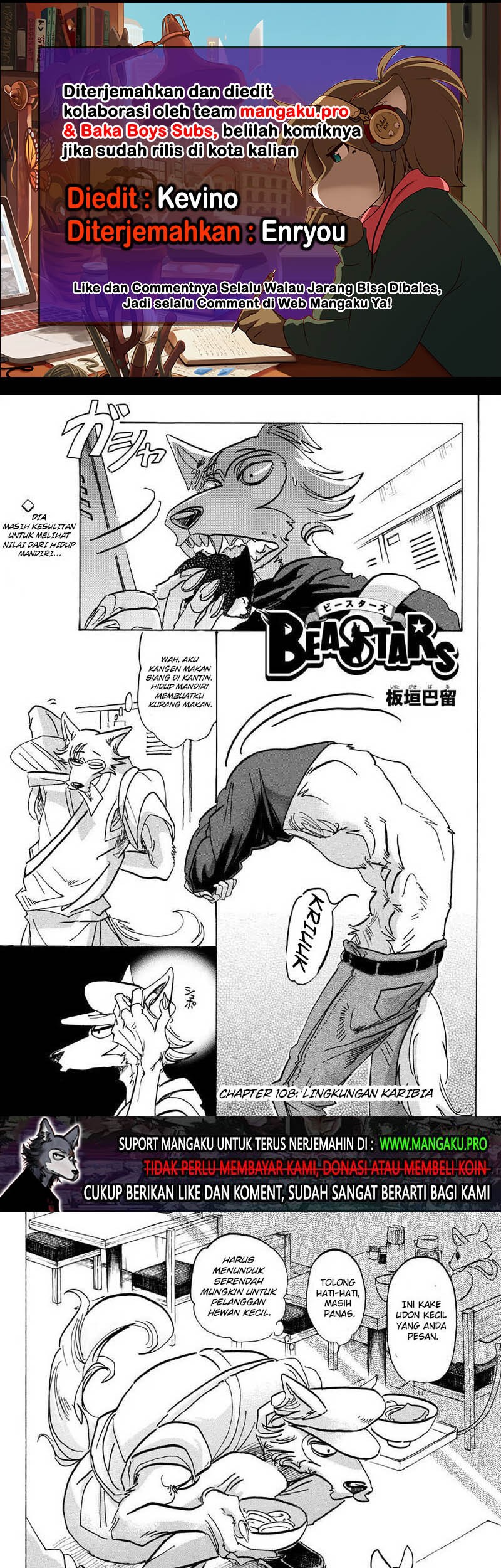 Baca Komik Beastars Chapter 108 Gambar 1