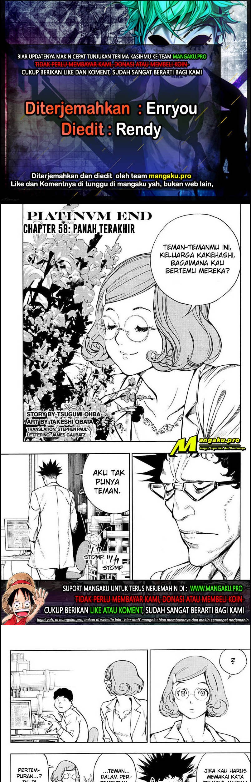 Baca Komik Platinum End Chapter 58.1 Gambar 1