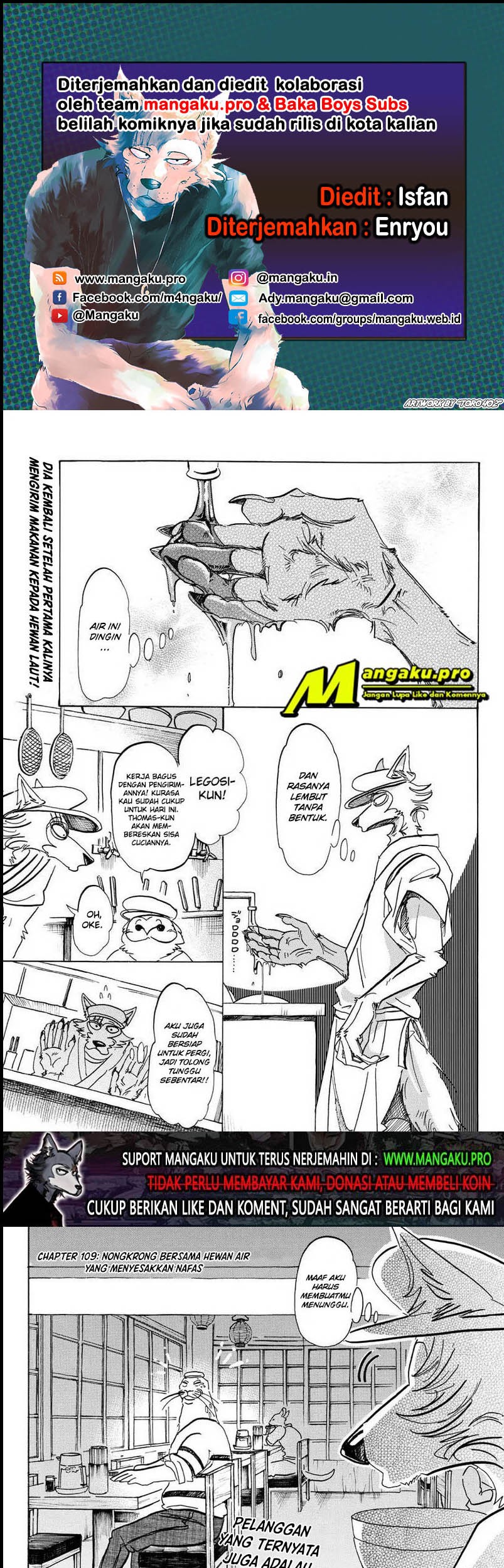 Baca Komik Beastars Chapter 109 Gambar 1