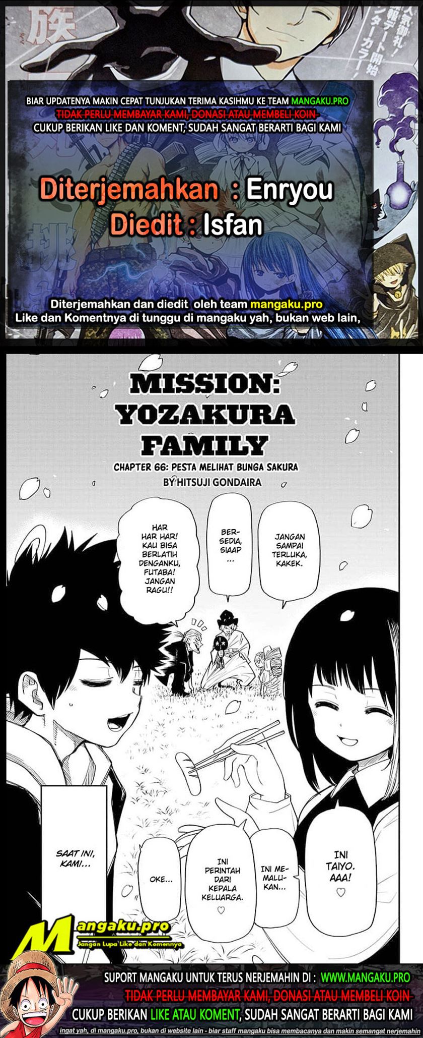Baca Komik Mission: Yozakura Family Chapter 66 Gambar 1