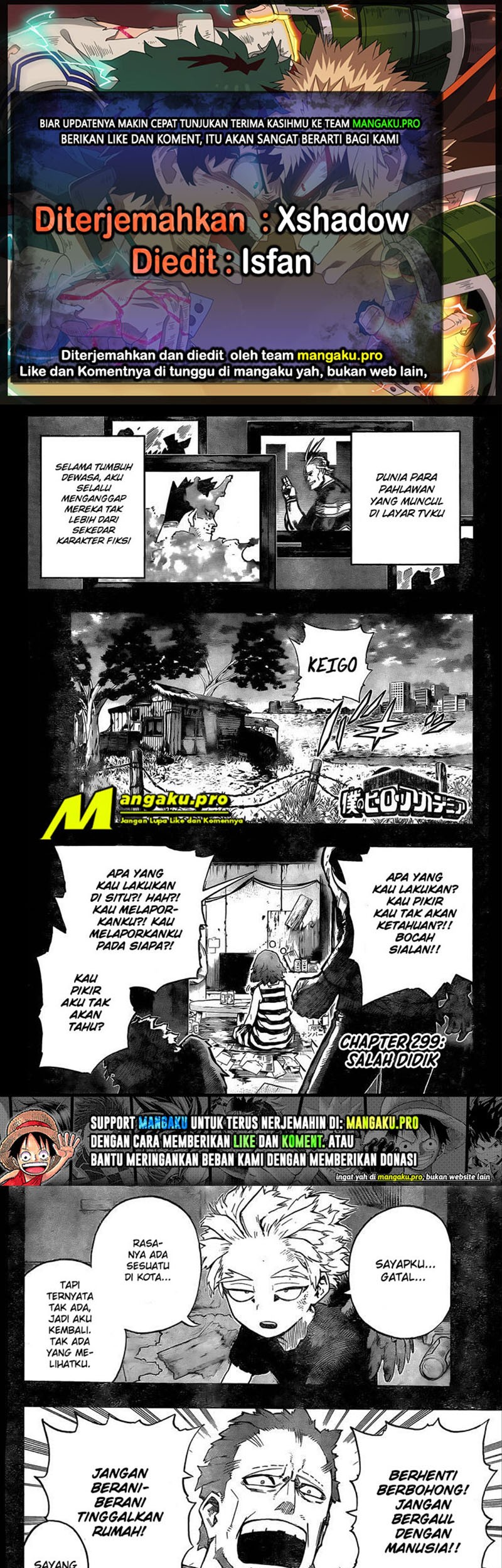 Baca Komik Boku no Hero Academia Chapter 299 Gambar 1