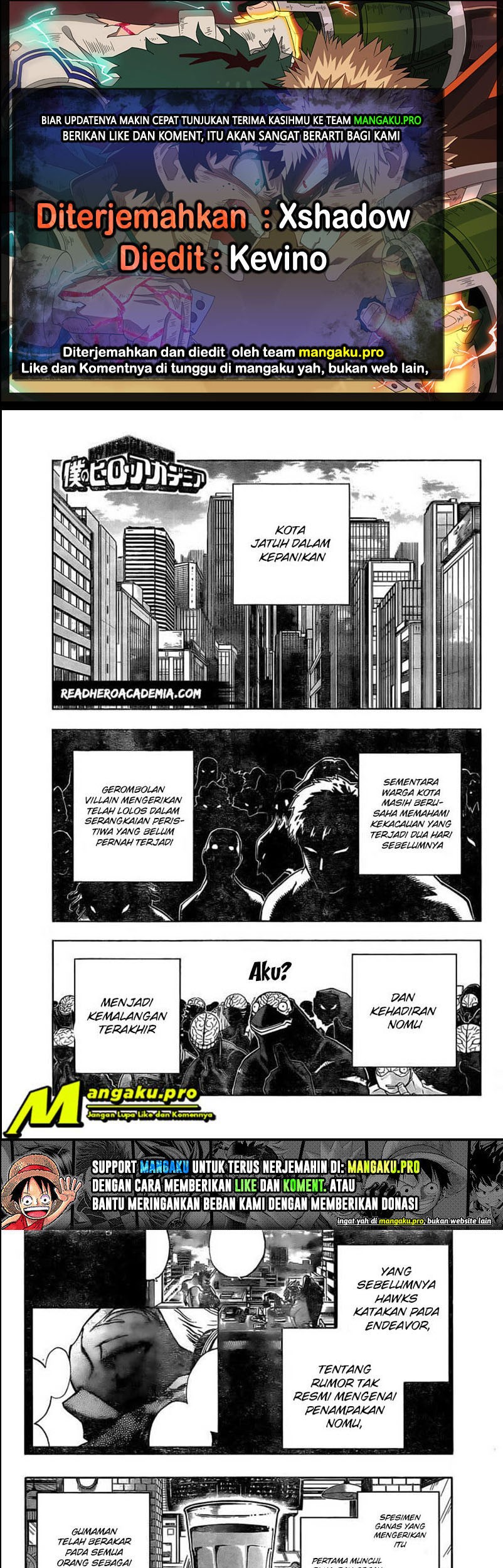Baca Komik Boku no Hero Academia Chapter 300 Gambar 1