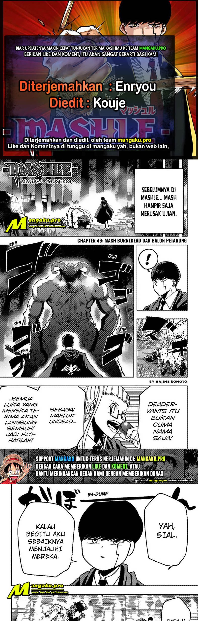 Baca Komik Mashle: Magic and Muscles Chapter 49 Gambar 1
