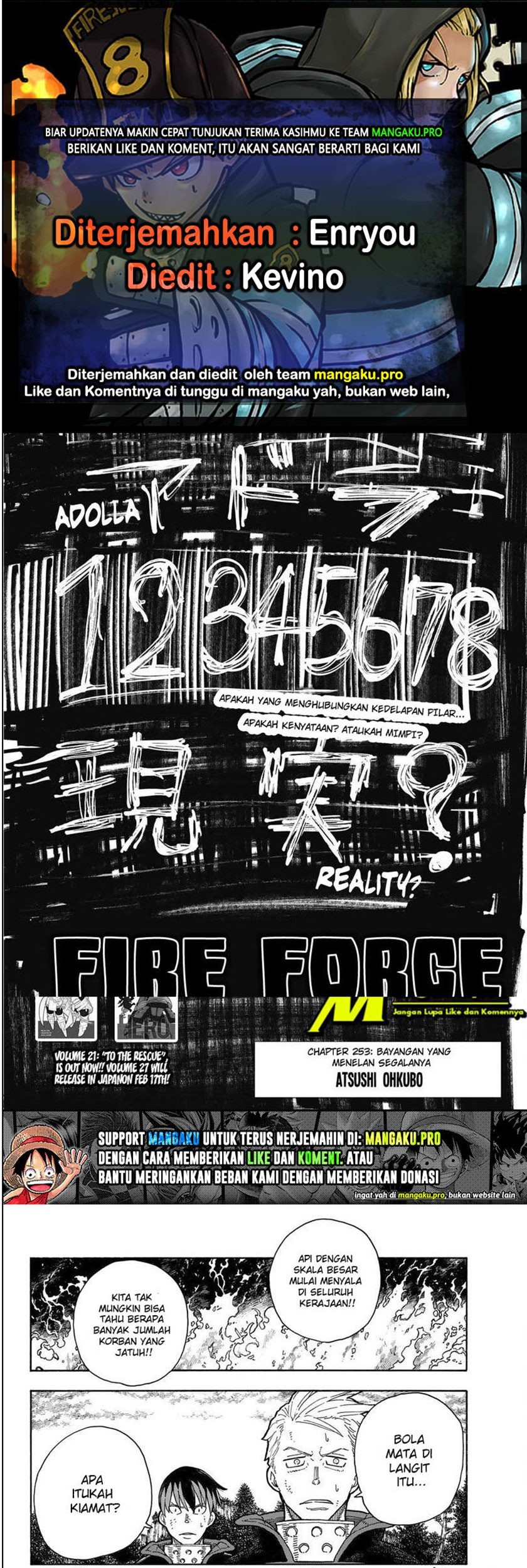 Baca Komik Fire Brigade of Flames Chapter 253 Gambar 1