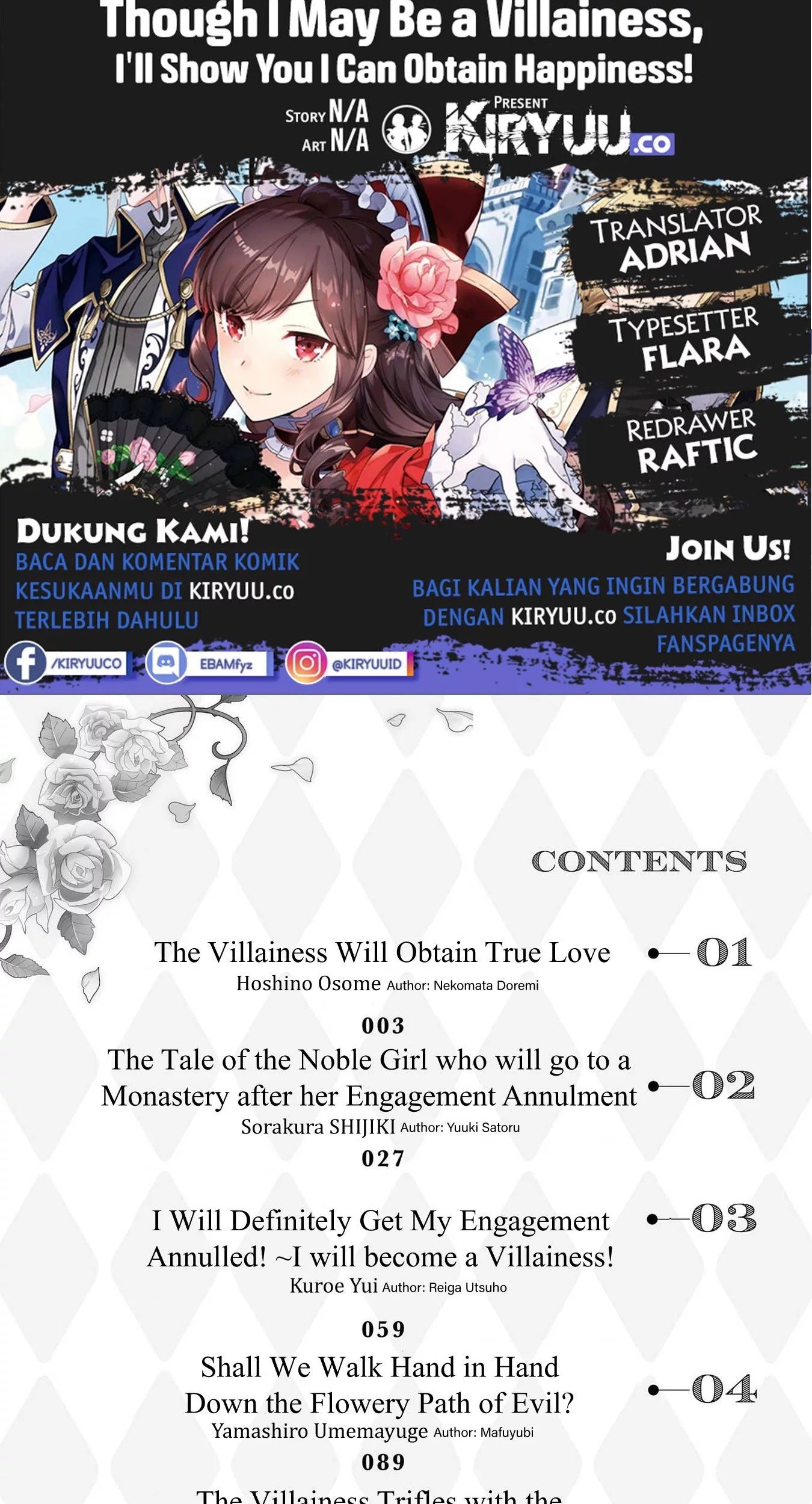 Baca Komik Though I May Be a Villainess, I’ll Show You I Can Obtain Happiness! Chapter 01 Gambar 1