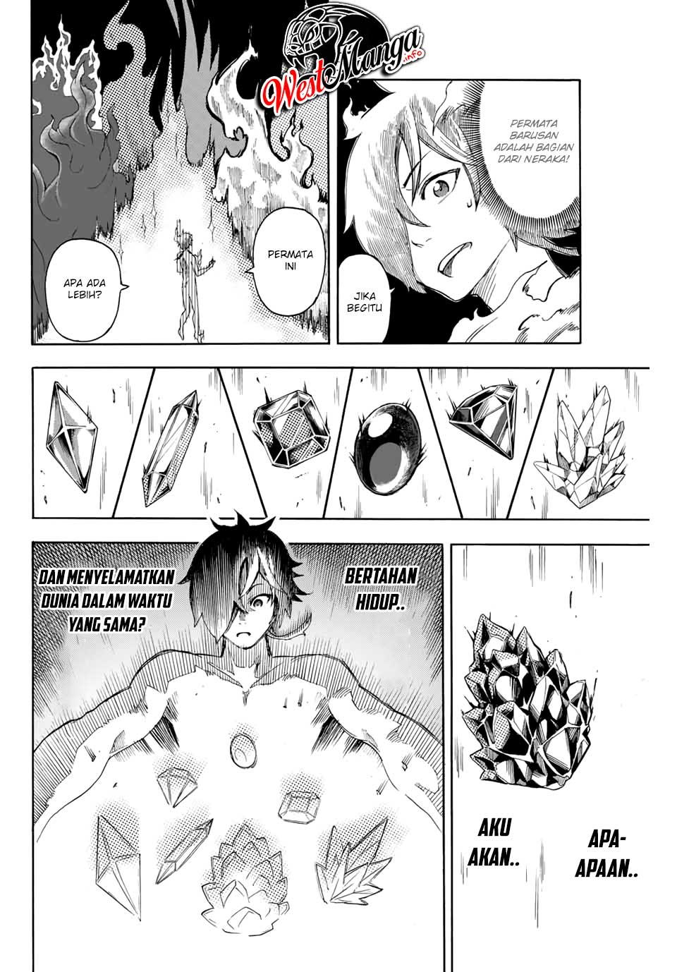 Jigoku no Gouka de Yaka re Tsuzuketa Shounen. Saikyou no Honou Tsukai to Natte Fukkatsu Suru. Chapter 01.1 Gambar 24