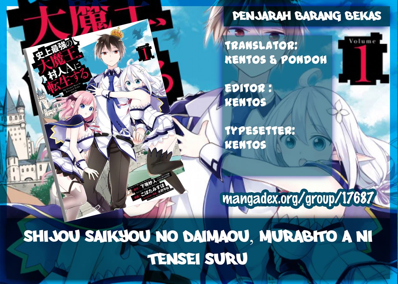 Baca Komik Shijou Saikyou no Daimaou, Murabito A ni Tensei suru Chapter 01 Gambar 1