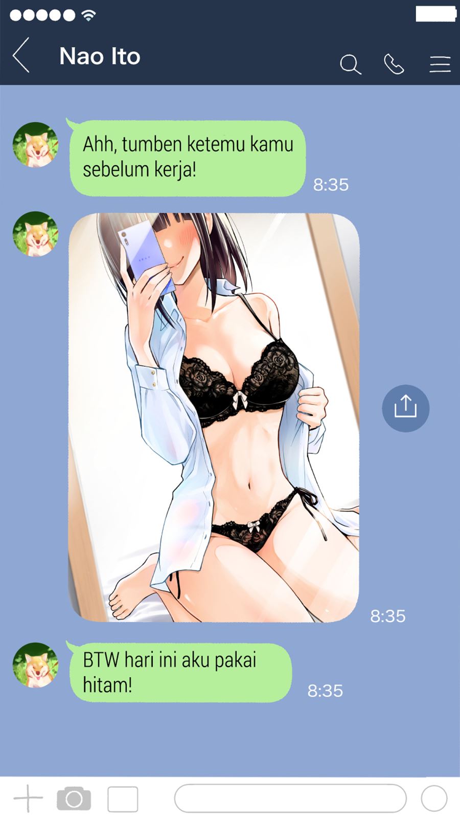 The Kouhai Who Reports the Color of Her Underwear to Me Every Morning for Some Reason Chapter 02 Gambar 3