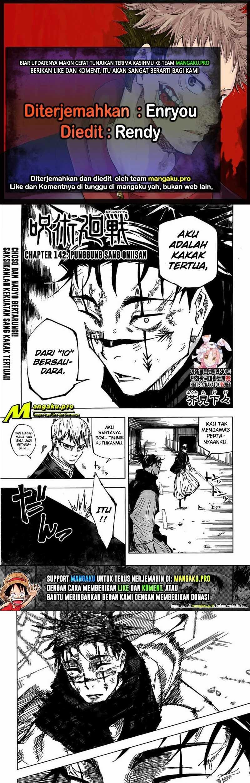 Baca Komik Jujutsu Kaisen Chapter 142 Gambar 1
