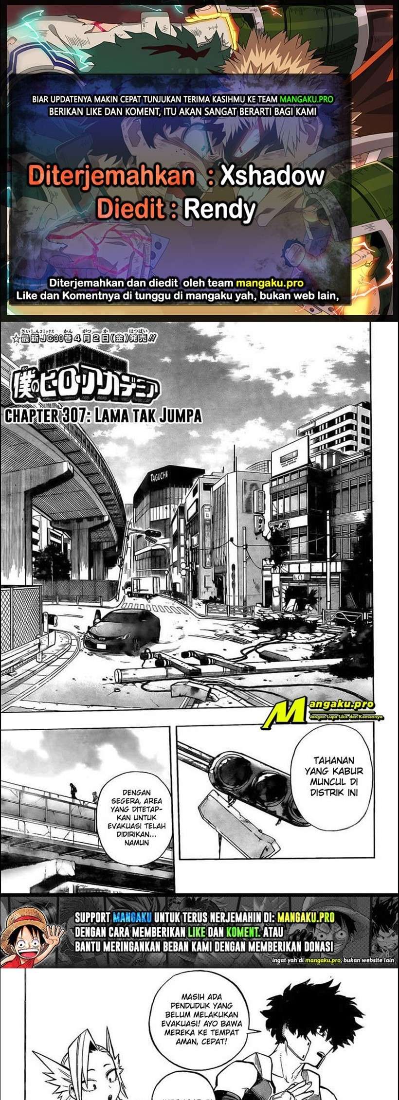 Baca Komik Boku no Hero Academia Chapter 307 Gambar 1