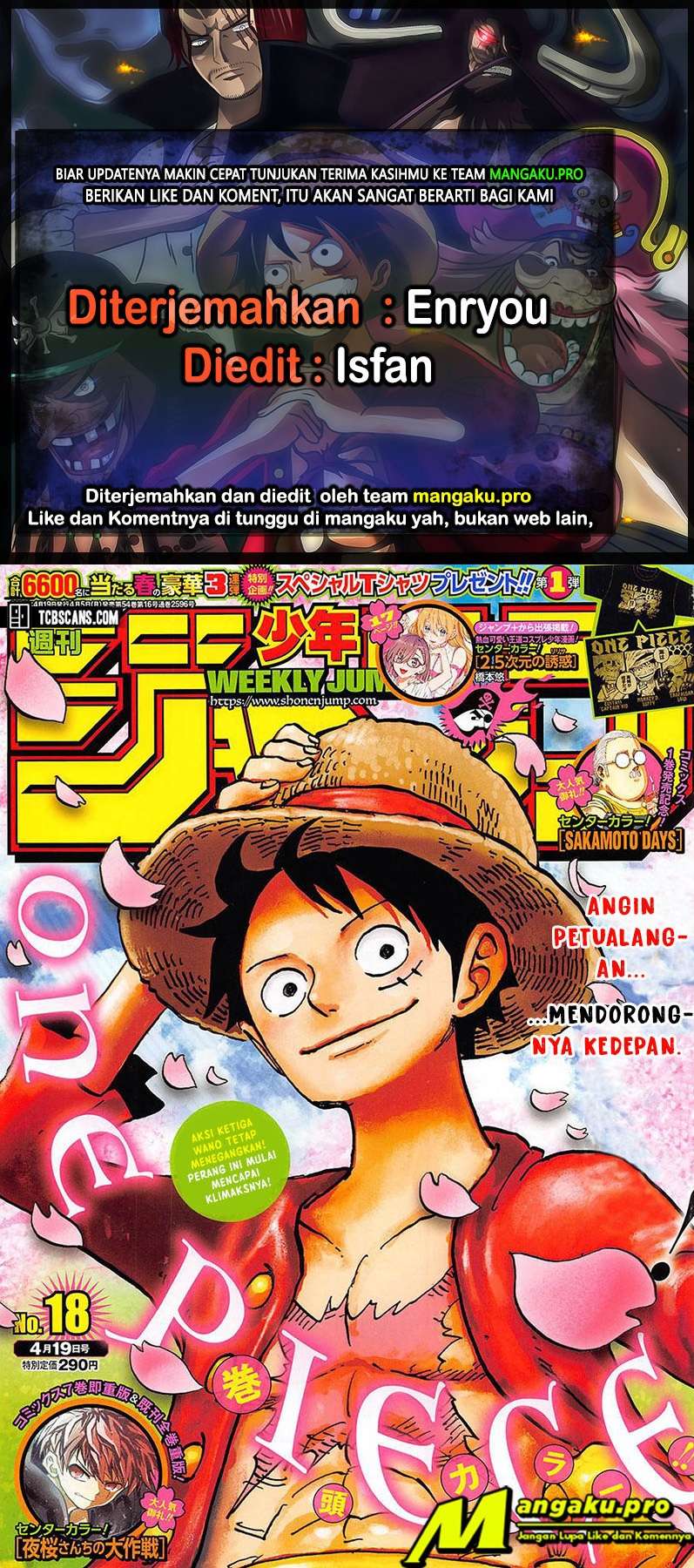 Baca Komik One Piece Chapter 1009 HD Gambar 1