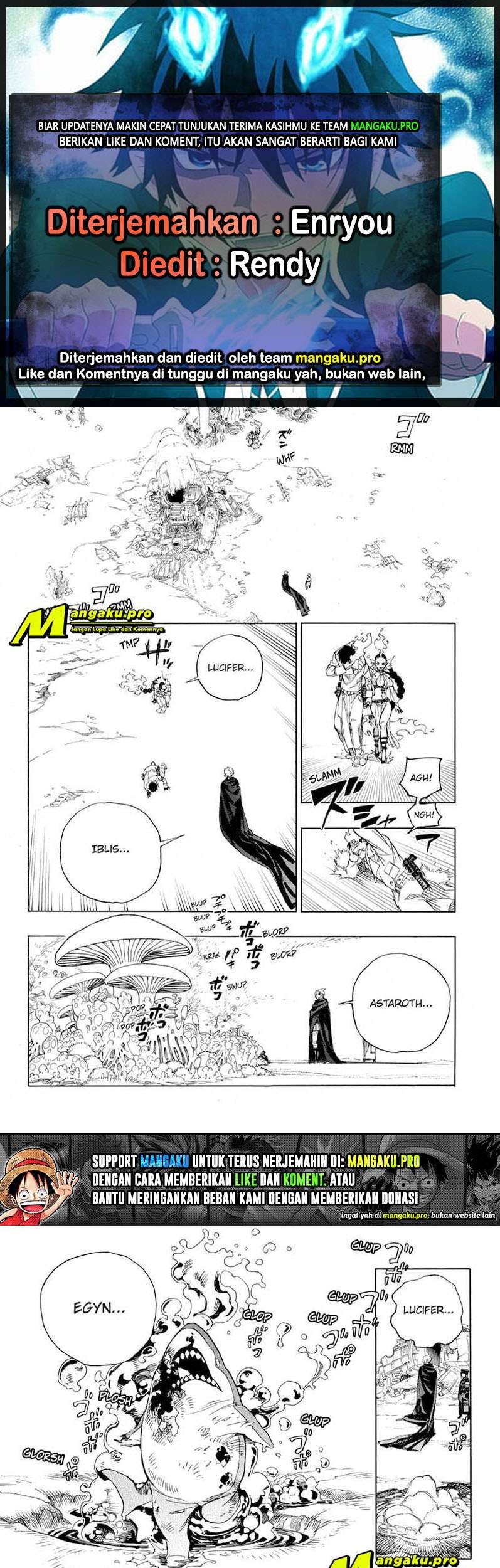 Baca Komik Ao no Exorcist Chapter 129.2 Gambar 1