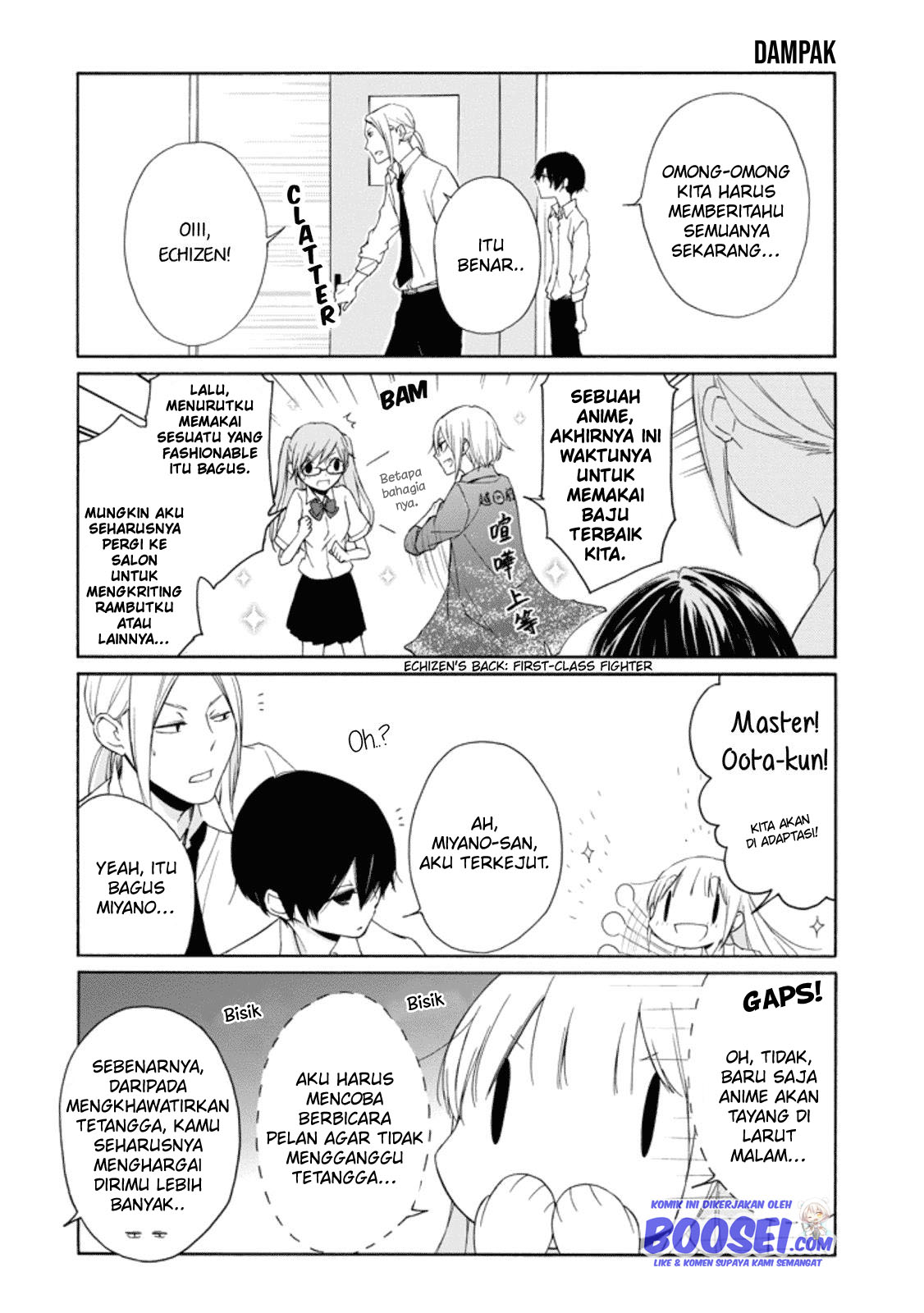Tanaka-kun wa Itsumo Kedaruge Chapter 15.5 Gambar 7