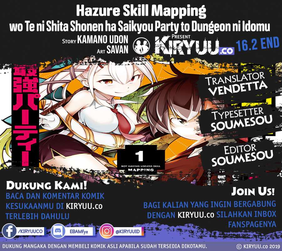 Baca  Hazure Skill [Mapping] wo Te ni Shita Shonen ha Saikyou Party to Dungeon ni Idomu Chapter 16.2 Gambar 2