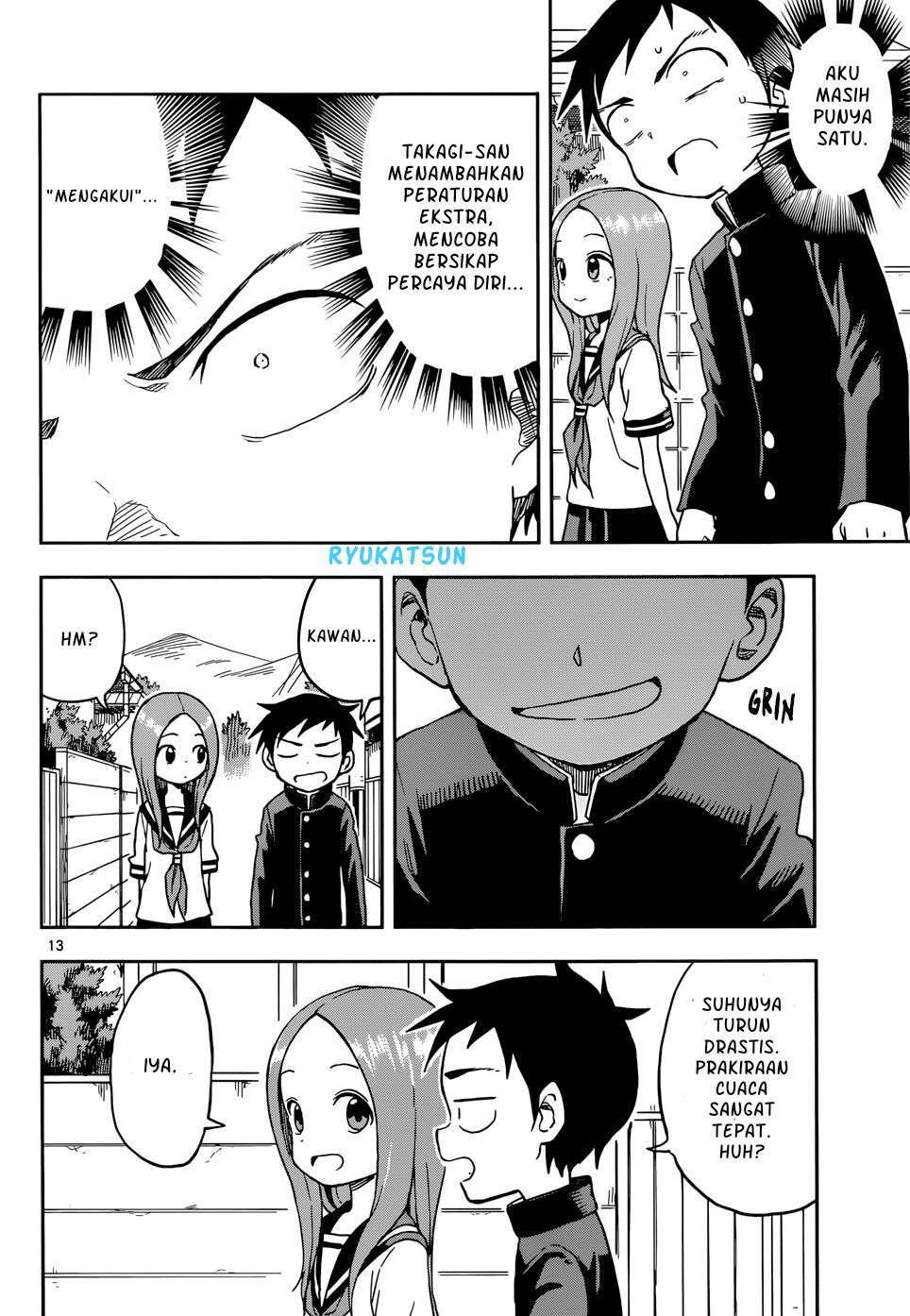 Karakai Jouzu no Takagi-san Chapter 95 Gambar 13