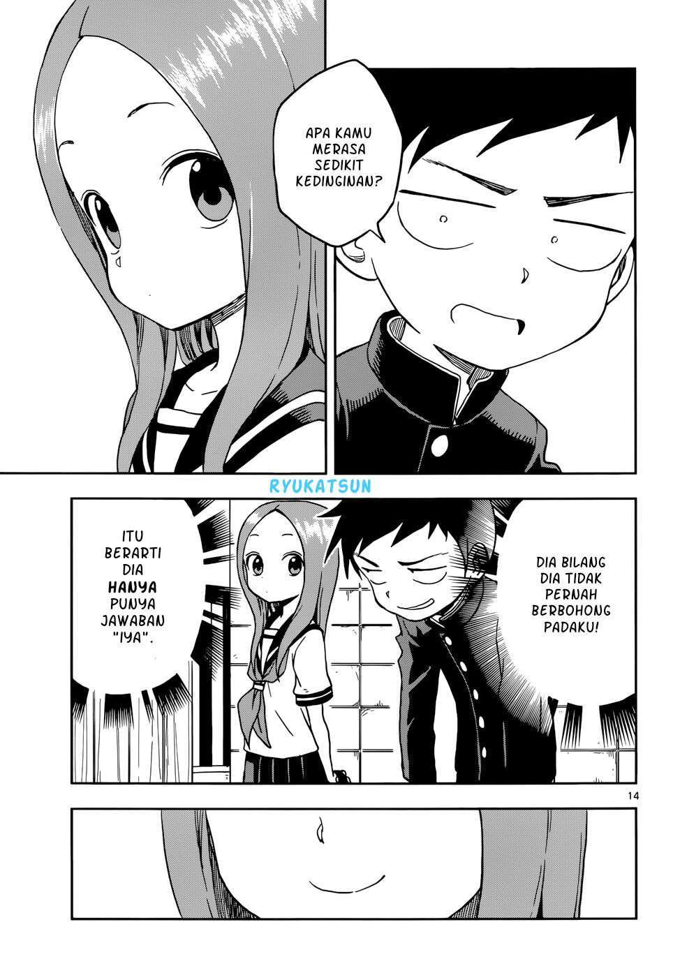 Karakai Jouzu no Takagi-san Chapter 95 Gambar 14