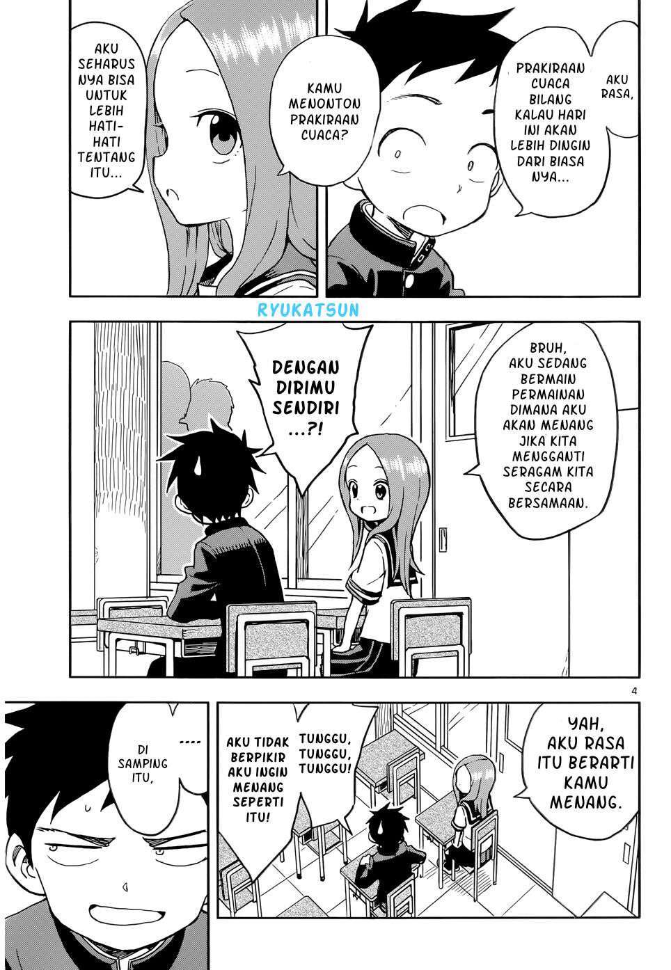 Karakai Jouzu no Takagi-san Chapter 95 Gambar 4