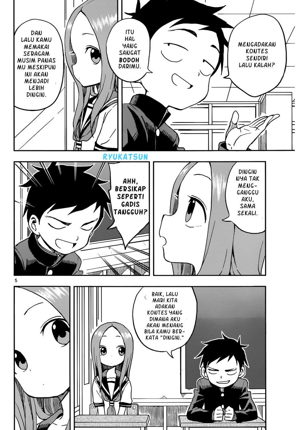 Karakai Jouzu no Takagi-san Chapter 95 Gambar 5