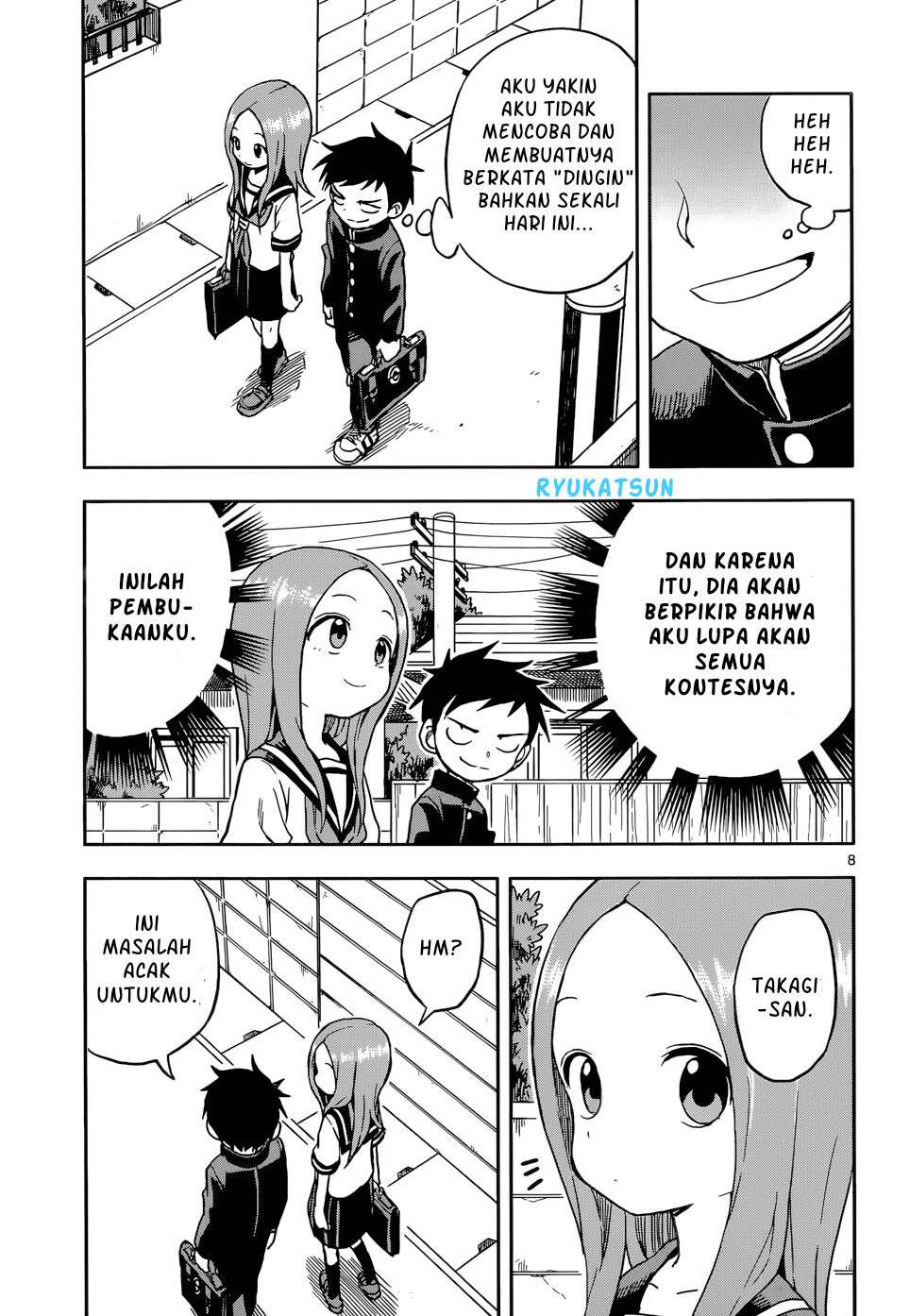 Karakai Jouzu no Takagi-san Chapter 95 Gambar 8