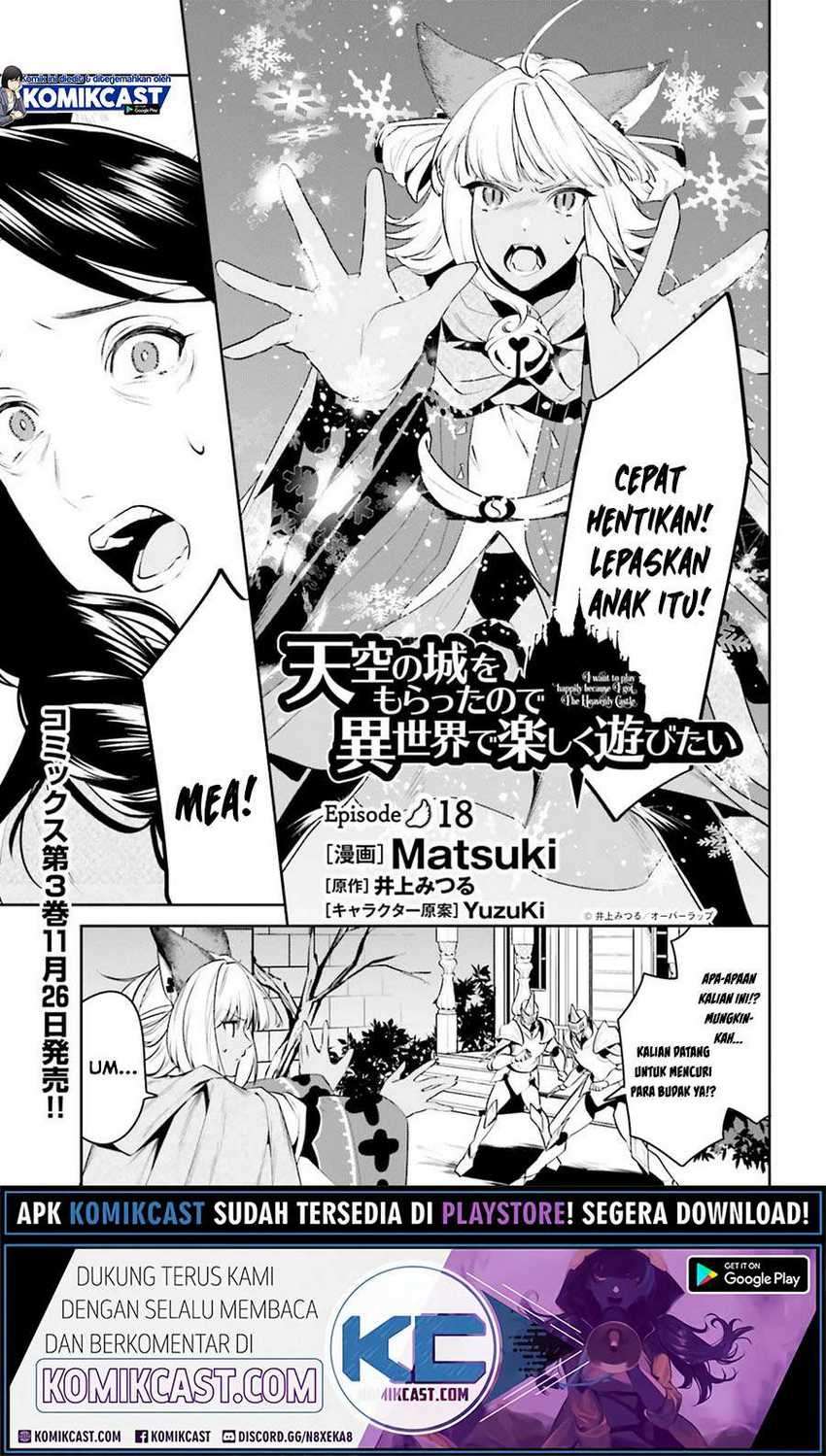 Baca Tenkuu no Shiro o Moratta no de Isekai de Tanoshiku Asobitai Chapter 18 Gambar 2