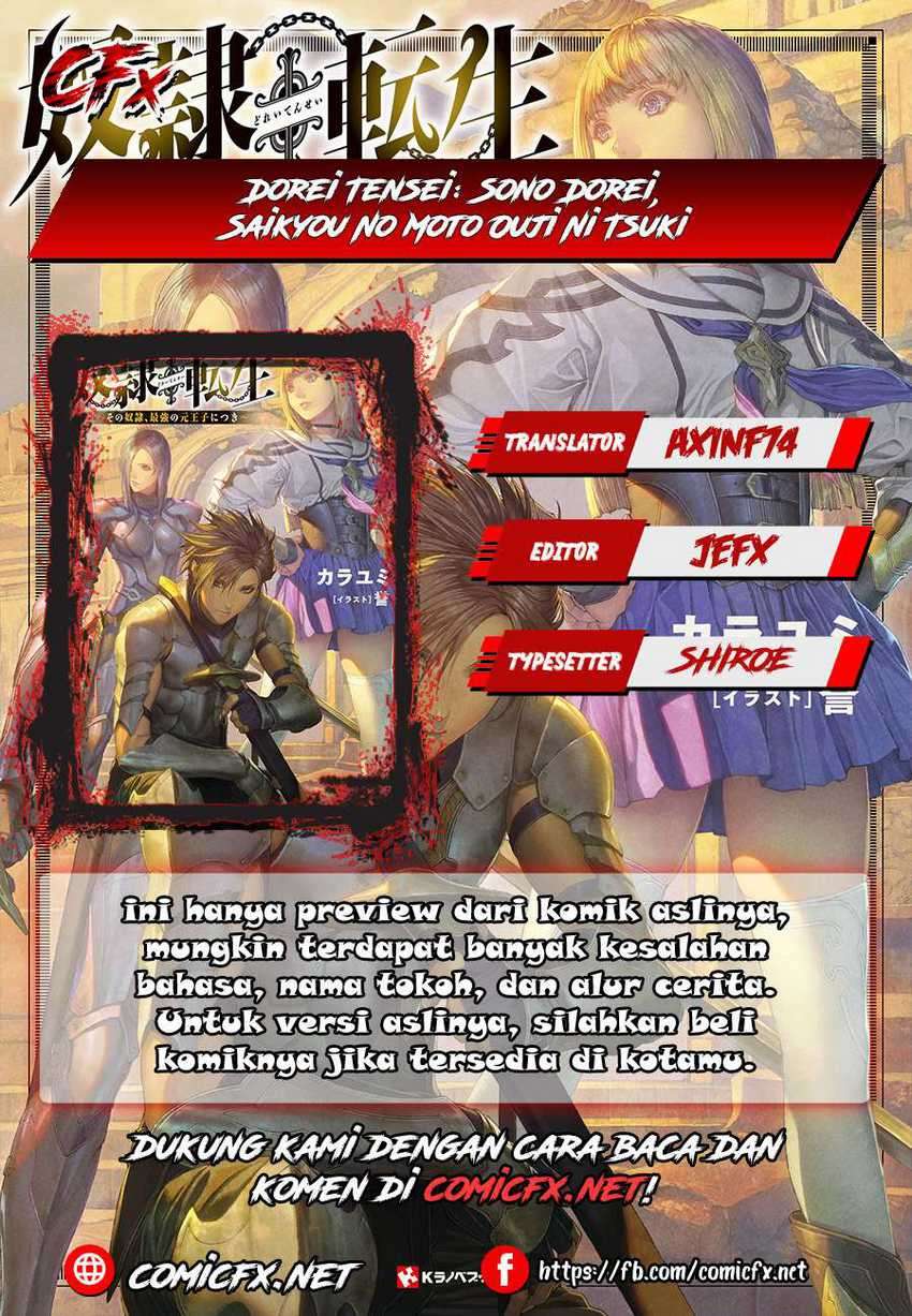 Baca Dorei Tensei: Sono Dorei, Saikyou no Moto Ouji ni Tsuki Chapter 3.1 Gambar 2