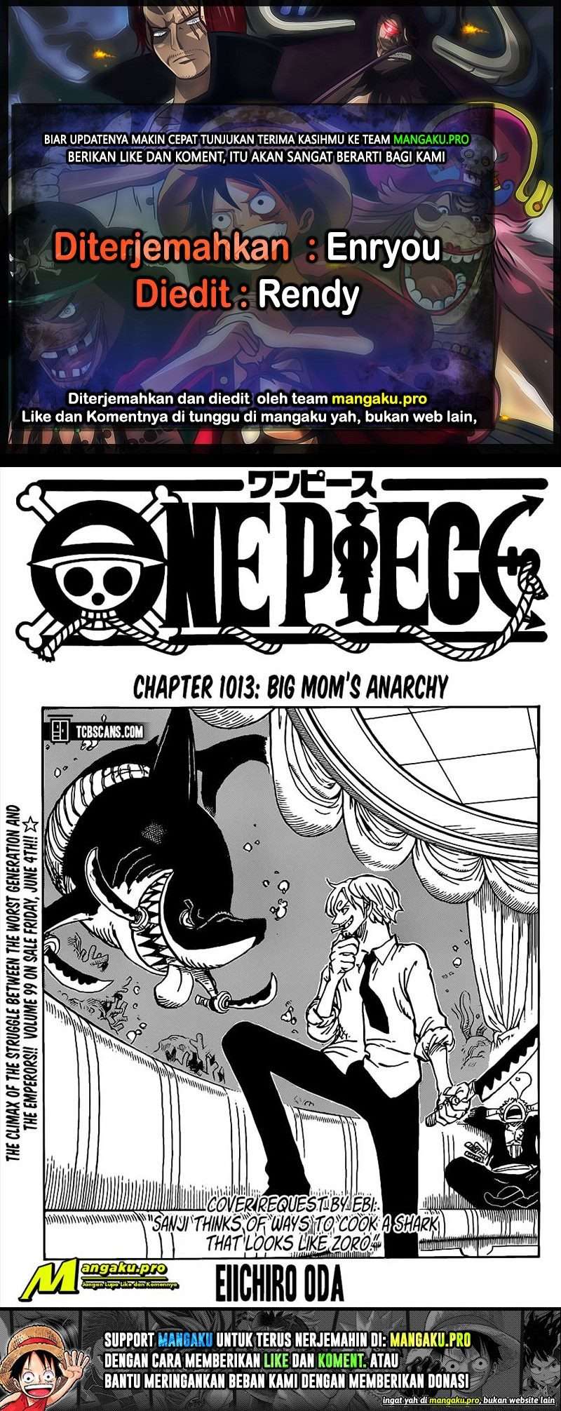 Baca Komik One Piece Chapter 1013 HD Gambar 1
