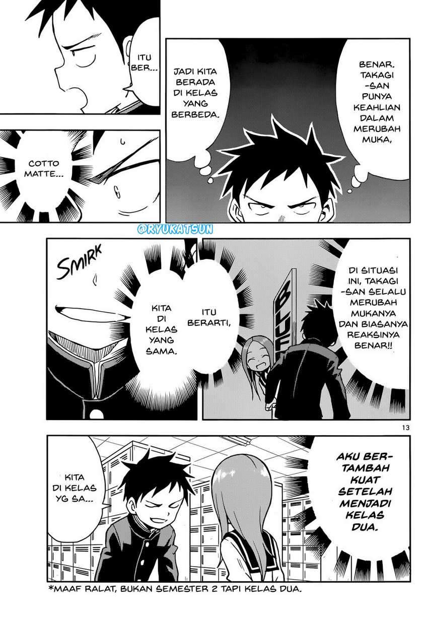 Karakai Jouzu no Takagi-san Chapter 107 Gambar 14