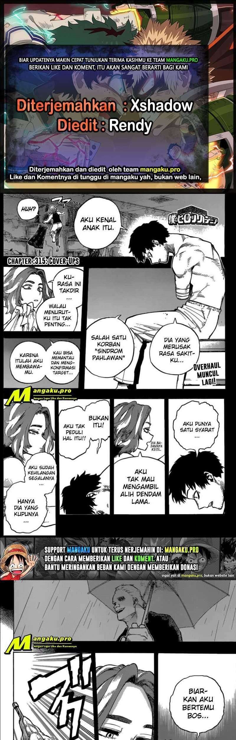 Baca Komik Boku no Hero Academia Chapter 315 Gambar 1