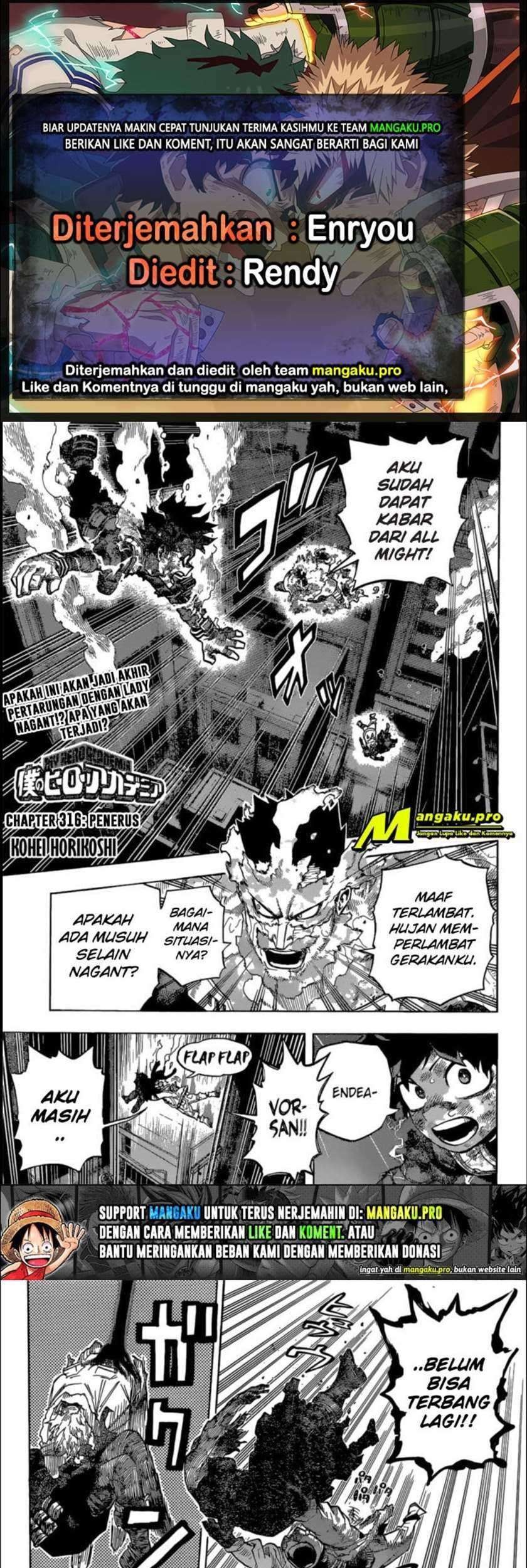 Baca Komik Boku no Hero Academia Chapter 316 Gambar 1