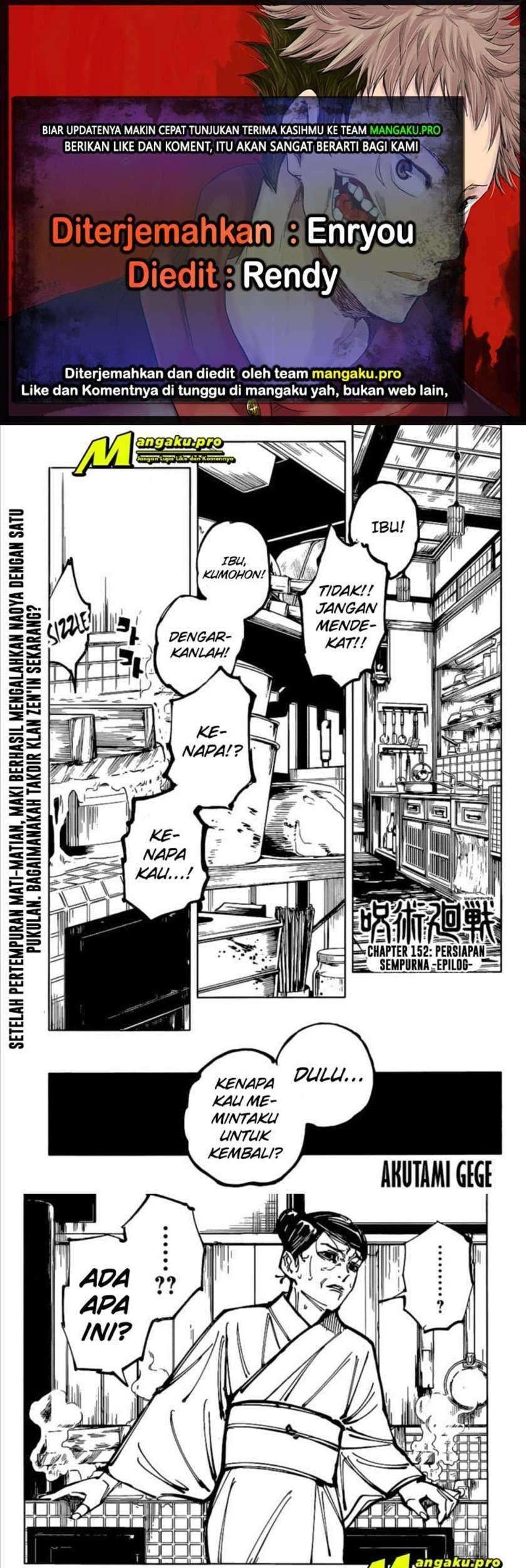 Baca Komik Jujutsu Kaisen Chapter 152 Gambar 1