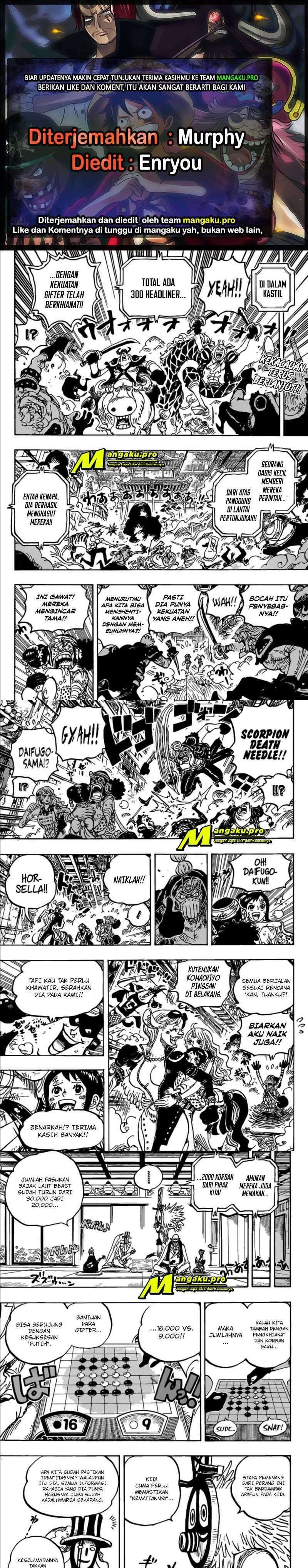 Baca Komik One Piece Chapter 1018 HD Gambar 1