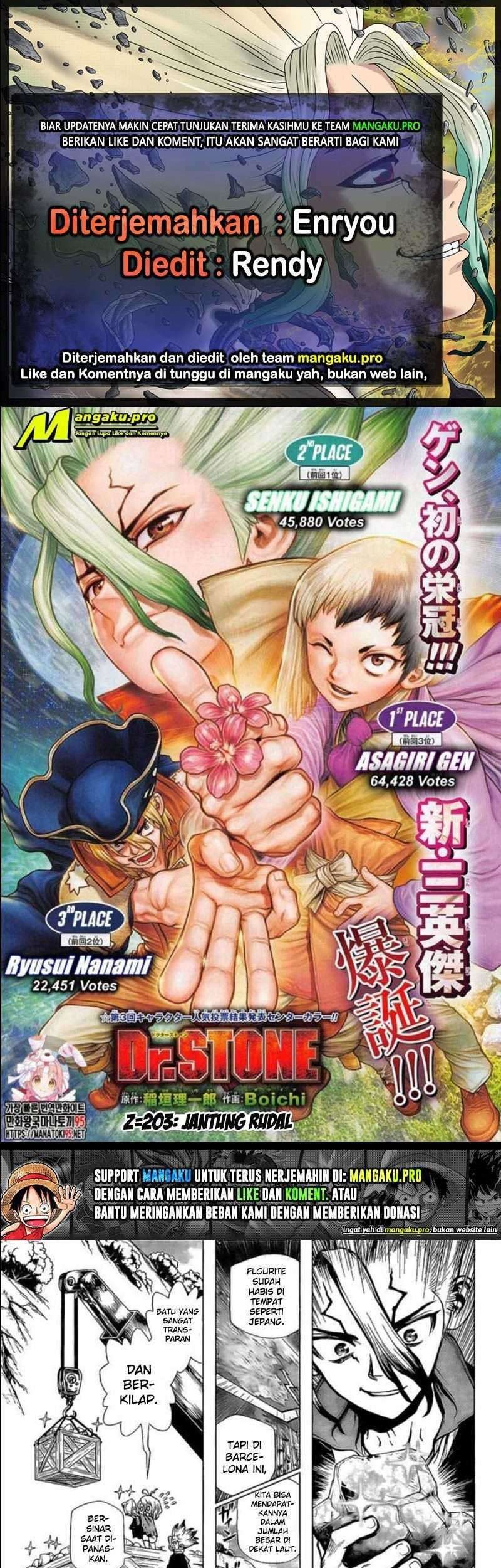 Baca Komik Dr. Stone Chapter 203 Gambar 1