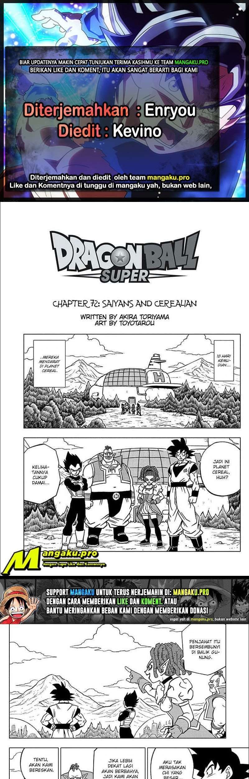 Baca Komik Dragon Ball Super Chapter 72.1 Gambar 1