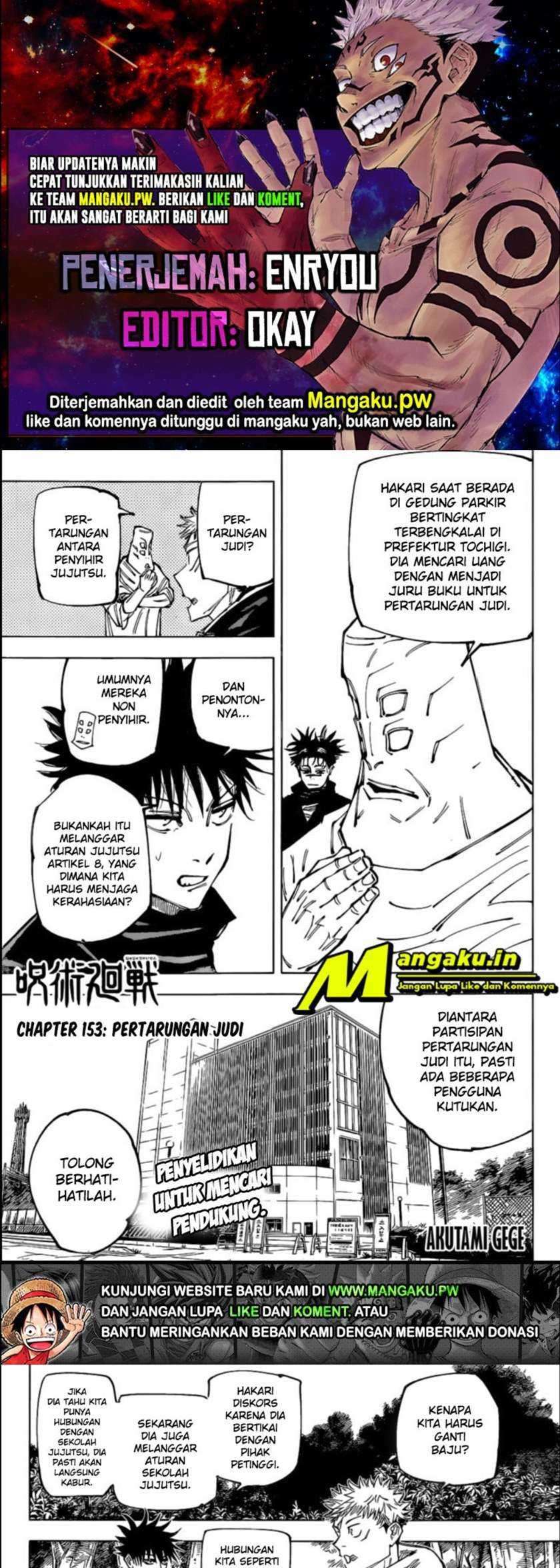 Baca Komik Jujutsu Kaisen Chapter 153 Gambar 1