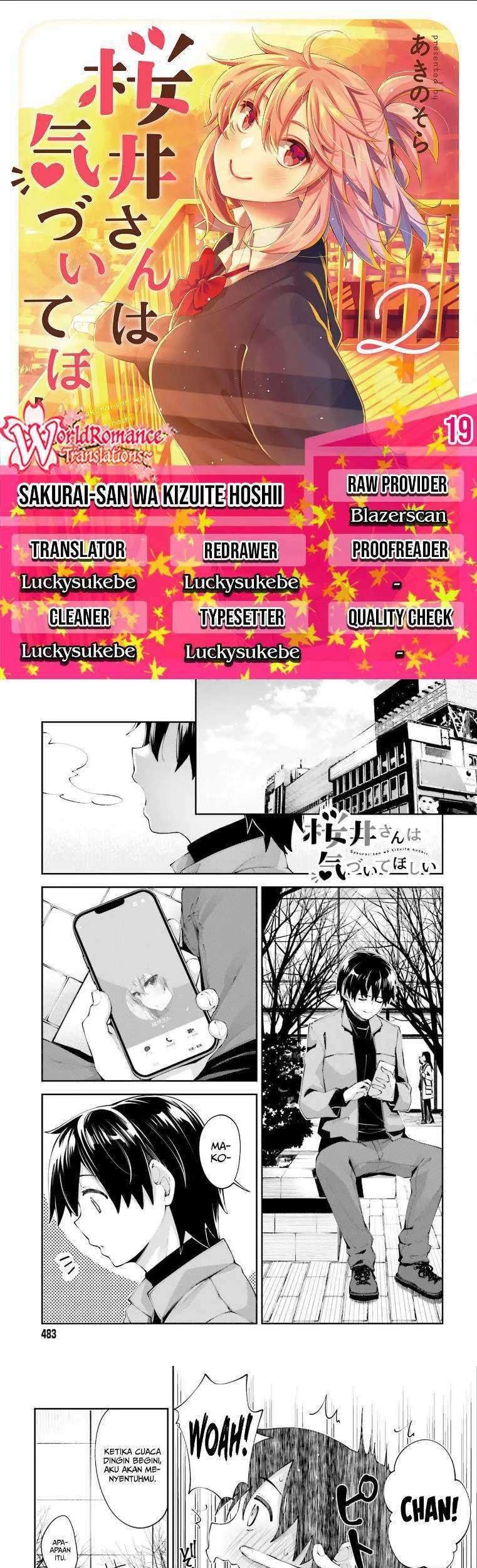 Baca Komik Sakurai-san Wants To Be Noticed Chapter 19 Gambar 1