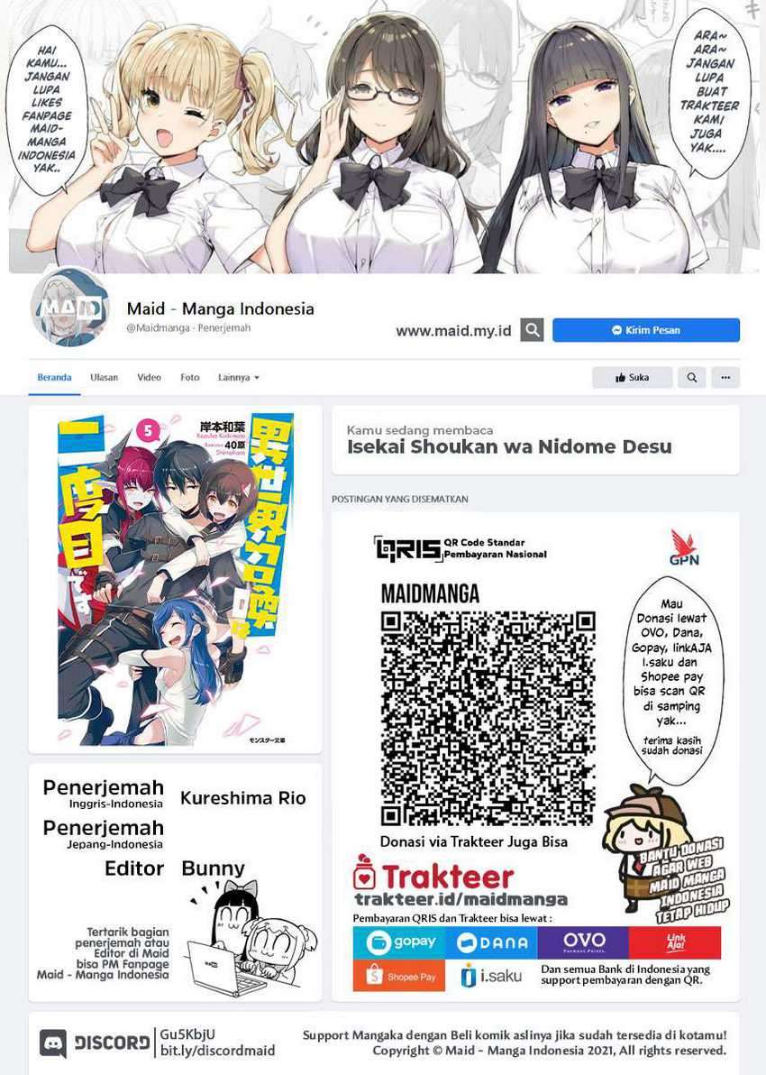 Baca  Isekai Shoukan wa Nidome Desu Chapter 24 Gambar 2