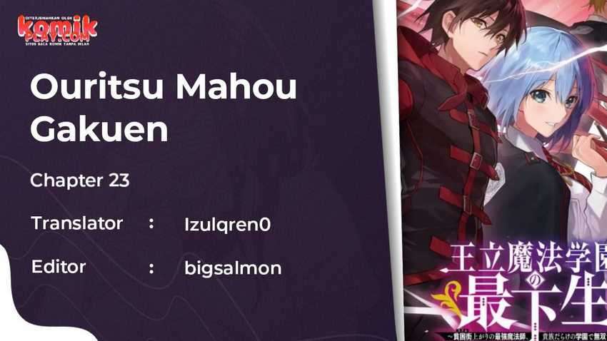 Baca Ouritsu Mahou Gakuen no Saikasei: Slum Agari no Saikyou Mahoushi, Kizoku darake no Gakuen de Musou suru Chapter 23 Gambar 2