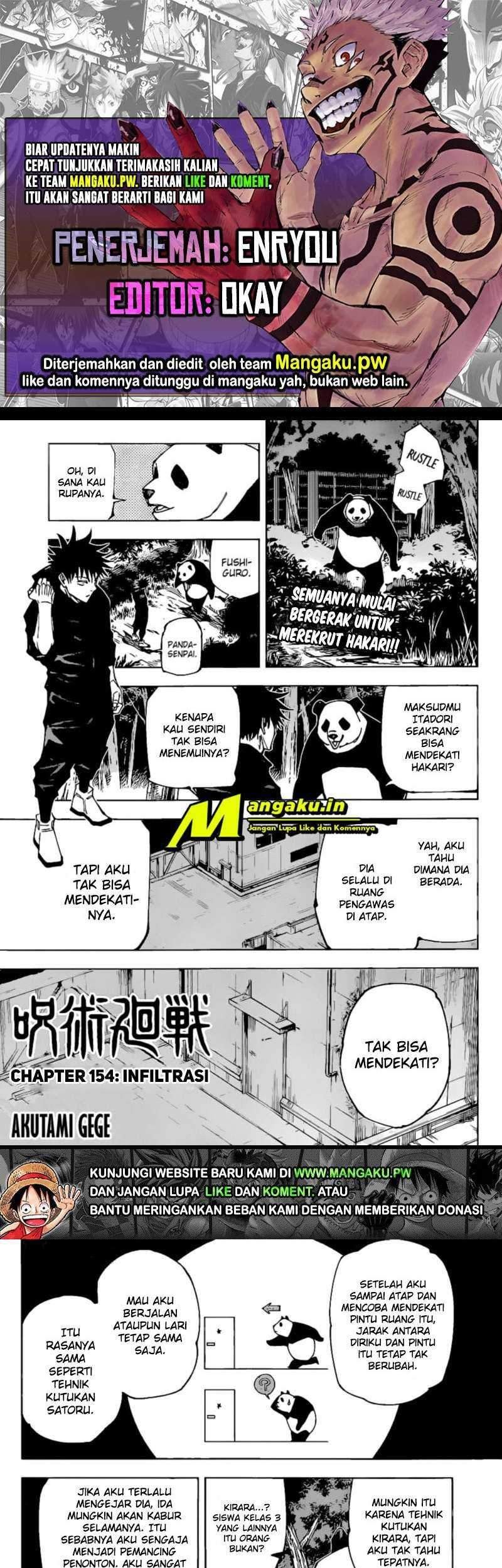 Baca Komik Jujutsu Kaisen Chapter 154 Gambar 1