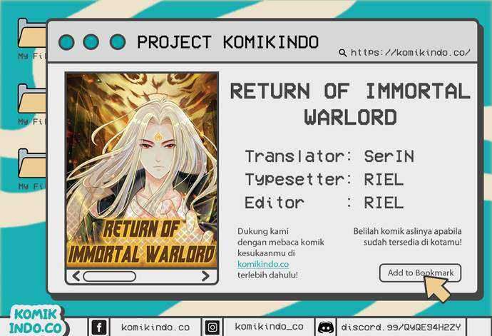 Baca Komik Return of Immortal Warlord  Chapter 00 - prolog Gambar 1