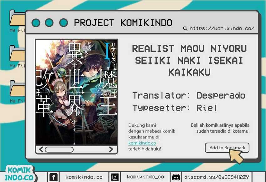 Baca Komik Realist Maou Niyoru Seiiki Naki Isekai Kaikaku Chapter 26.3 Gambar 1