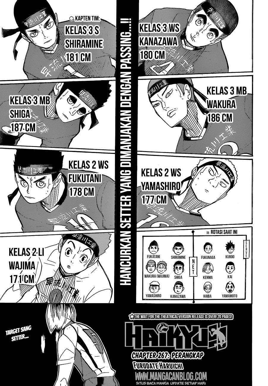 Baca Manga Haikyuu!! Chapter 267 Gambar 2