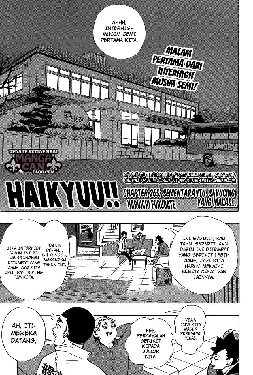 Baca Komik Haikyuu!! Chapter 265 Gambar 1
