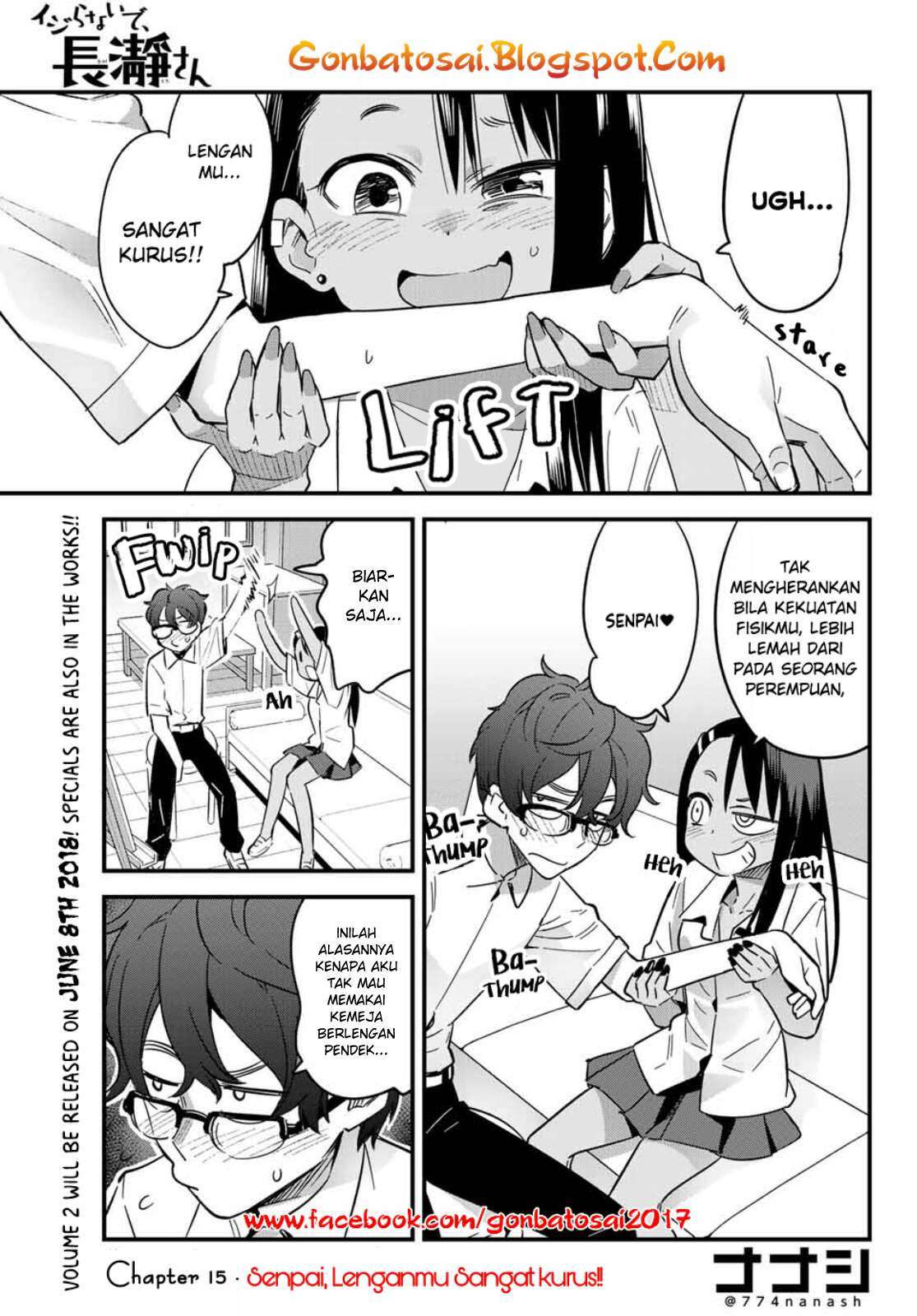 Baca Ijiranaide, Nagatoro-san Chapter 15 Gambar 2