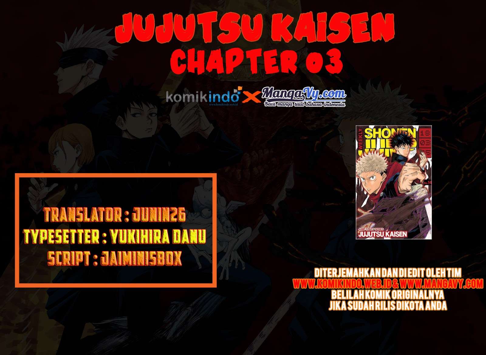 Baca Komik Jujutsu Kaisen Chapter 3 Gambar 1