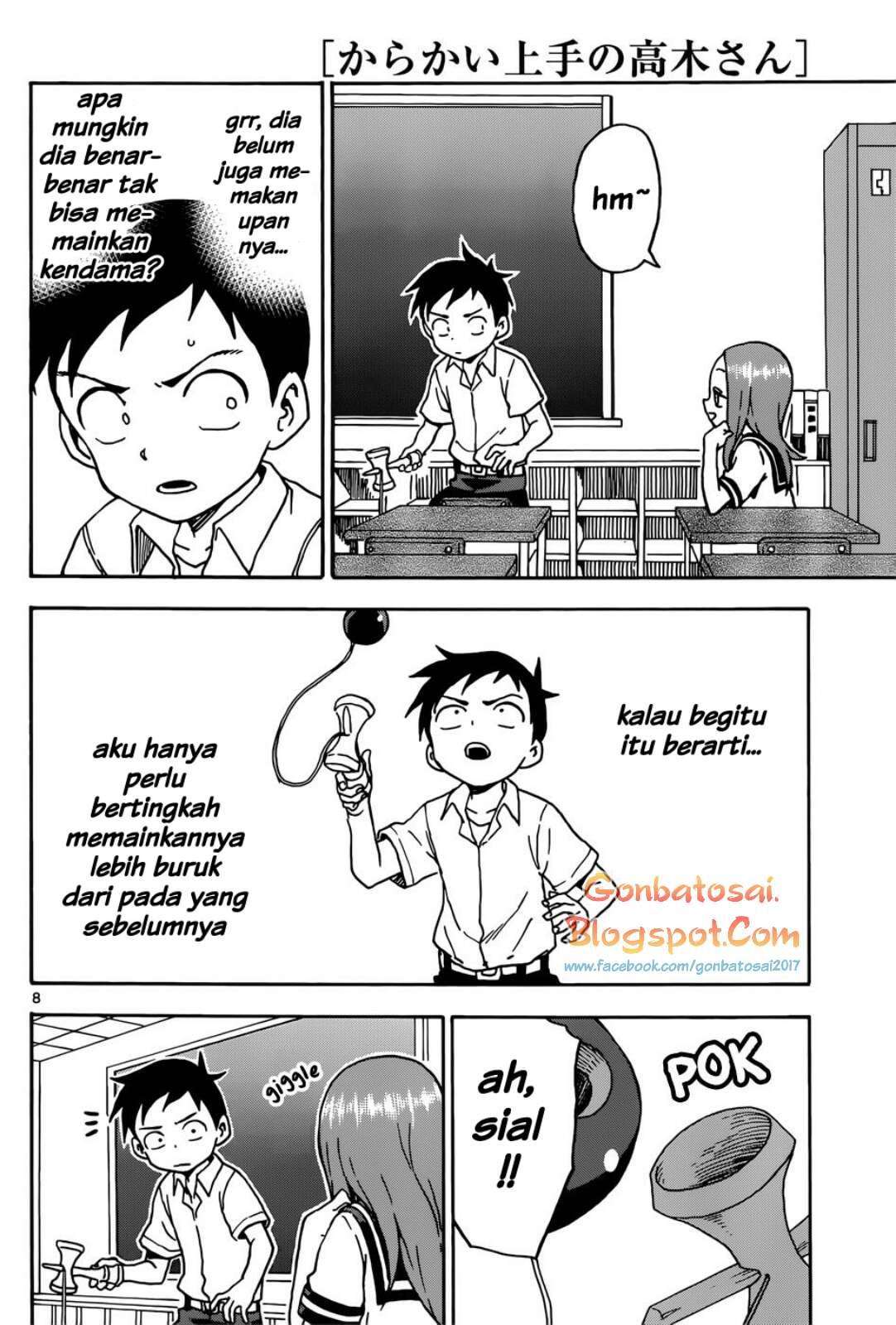Karakai Jouzu no Takagi-san Chapter 65 Gambar 8