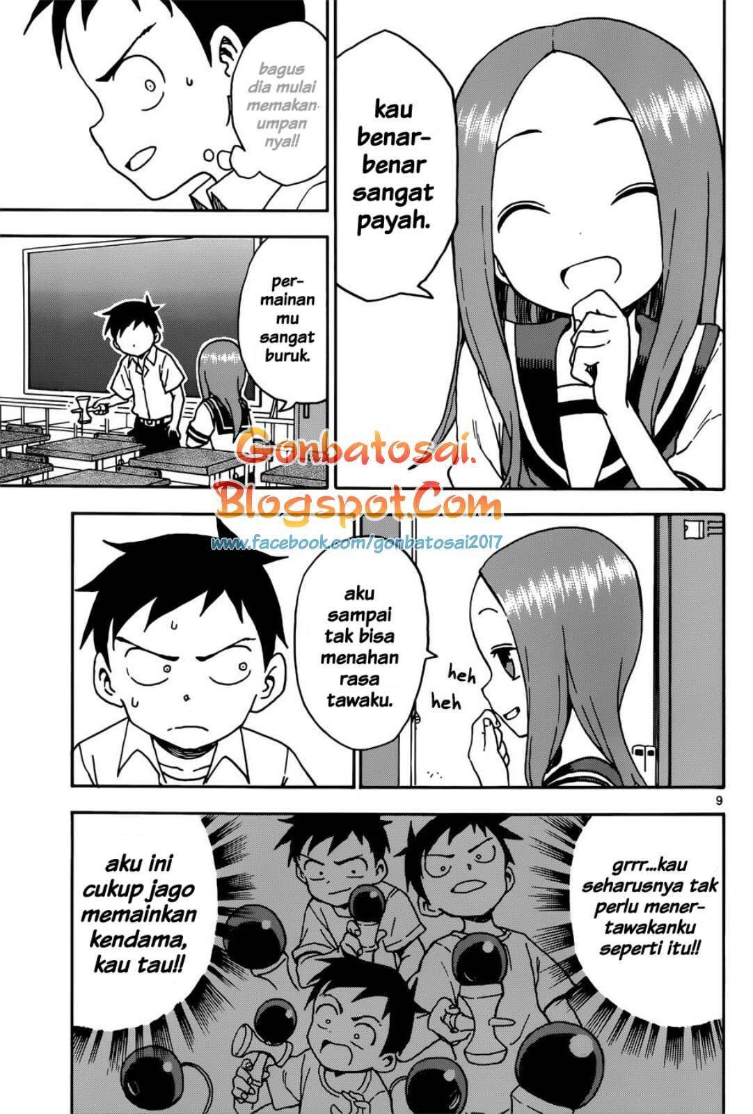 Karakai Jouzu no Takagi-san Chapter 65 Gambar 9