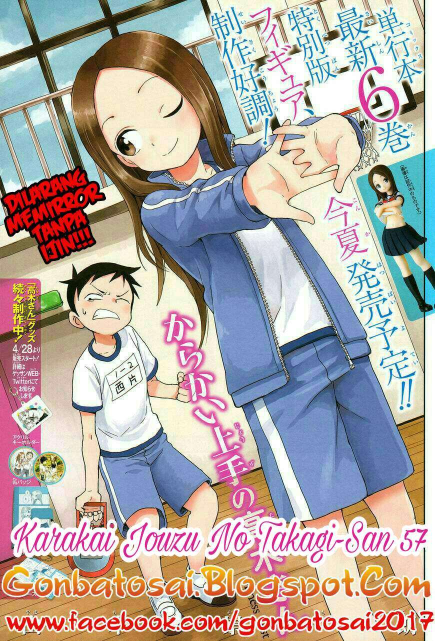 Baca Komik Karakai Jouzu no Takagi-san Chapter 57 Gambar 1