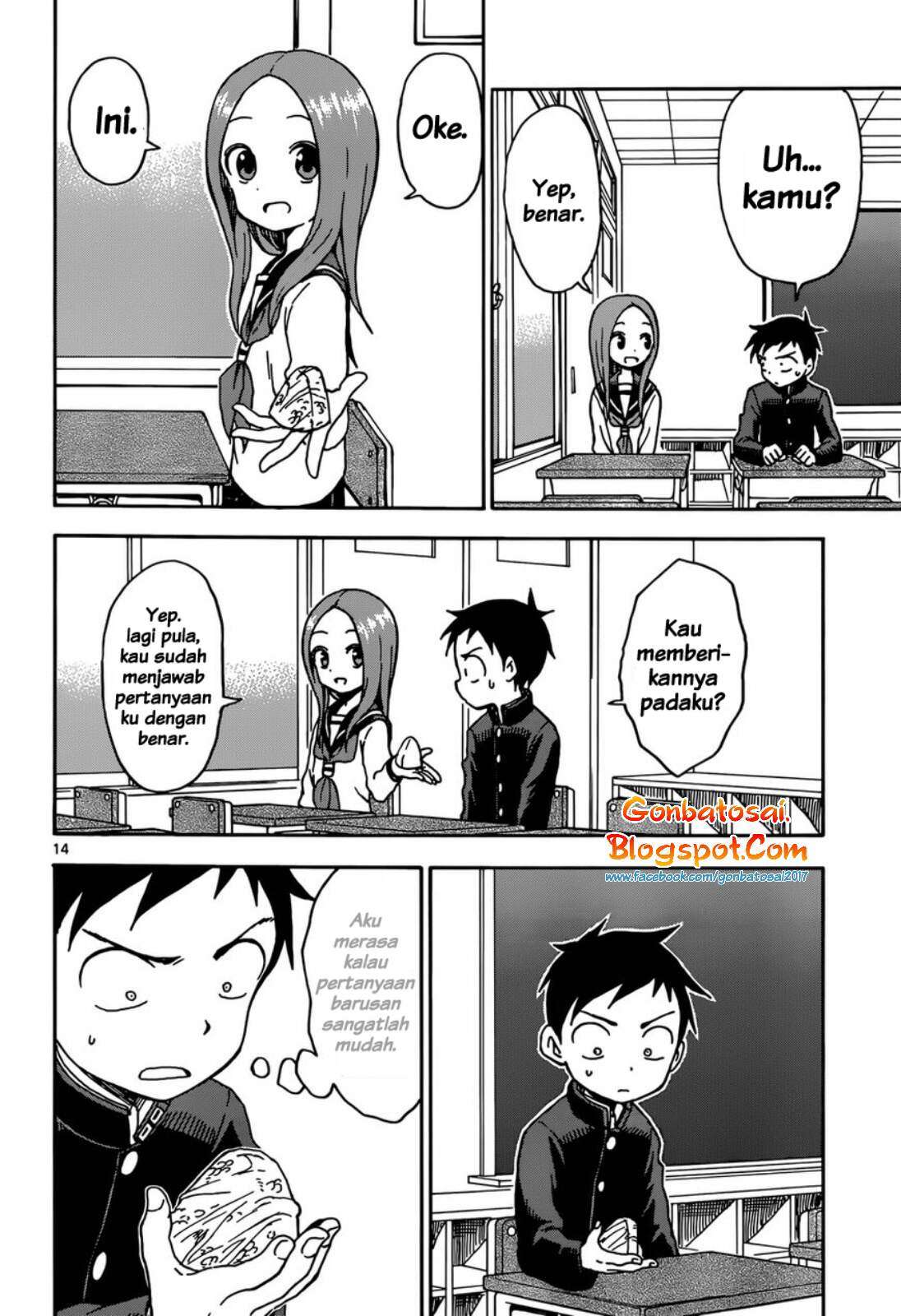 Karakai Jouzu no Takagi-san Chapter 54 Gambar 17