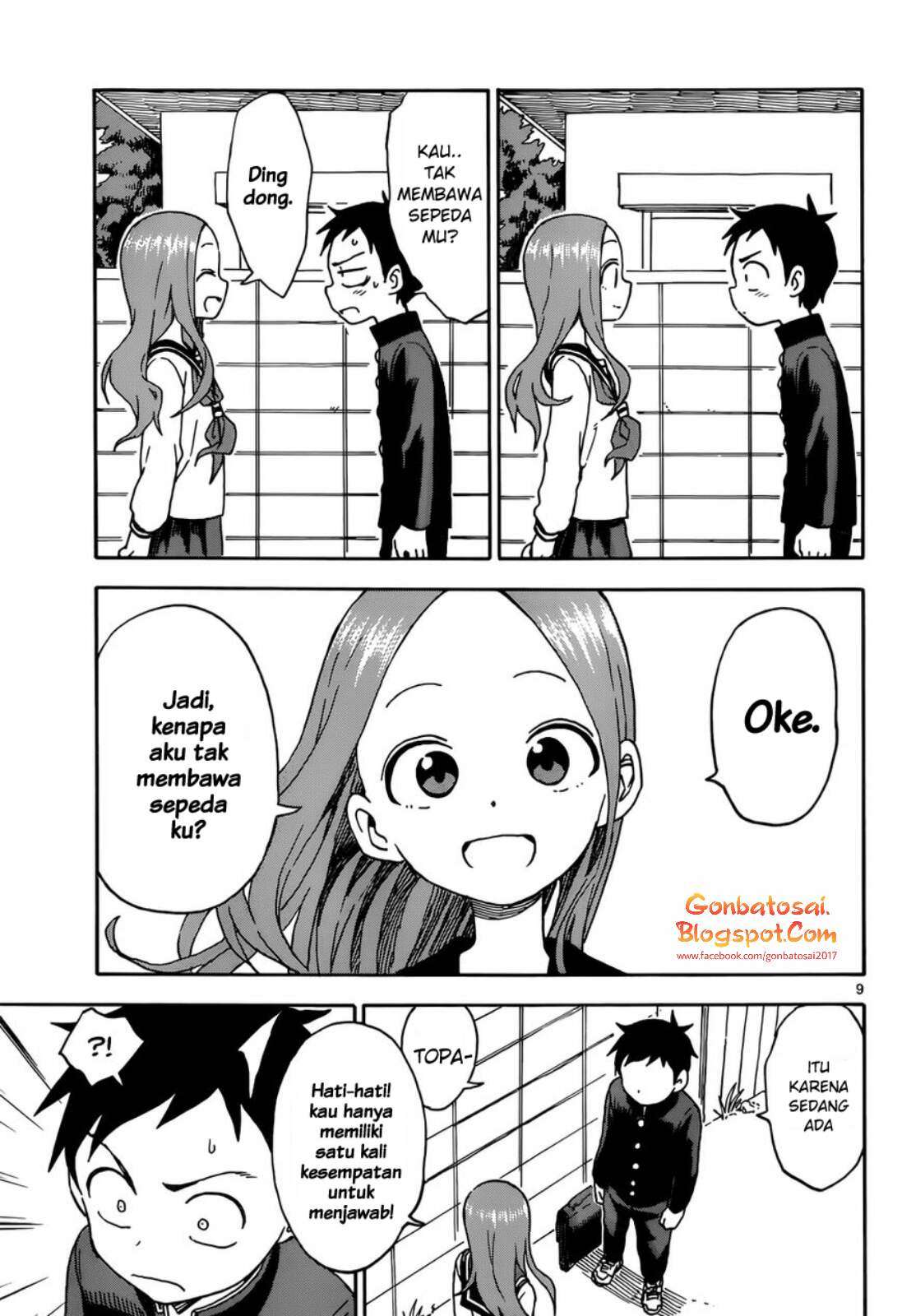 Karakai Jouzu no Takagi-san Chapter 41 Gambar 10