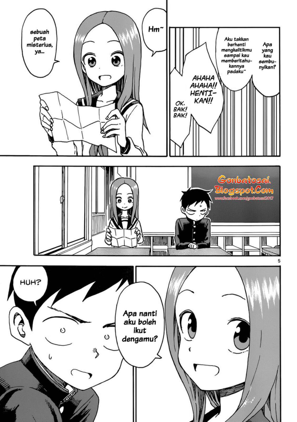 Karakai Jouzu no Takagi-san Chapter 40 Gambar 6